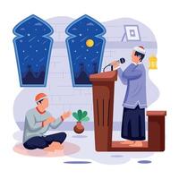 Muslim Rituals Flat Character Illustrations vector