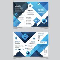 Business Marketing Tri fold brochure design, corporate Business tri fold brochure Template Design. Digital Marketing Agency Tri fold brochure design. vector