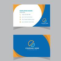 Double-sided creative business card template. Portrait and landscape orientation. Horizontal and vertical layout. Vector illustration