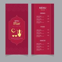 Ramadan Kareem concept vertical banners with flat sticker icons. Vector illustration. Eid Mubarak. Quran, Traditional Lanterns, Dates, Iftar food