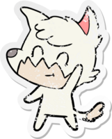 noodlijdende sticker van een cartoonvriendelijke vos png