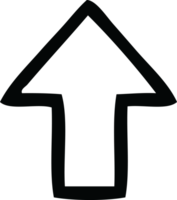 line drawing cartoon of a pointing arrow png