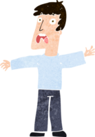 cartoon frightened man png