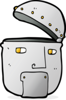 tête de robot de dessin animé png