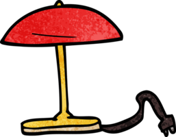 cartoon doodle desk lamp png