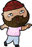 cartoon happy bearded man png