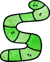 hand drawn quirky cartoon snake png