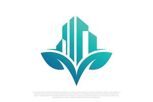 Nature city logo design vector template simple concept Premium Vector