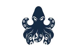 pulpo logo diseño sencillo concepto prima vector