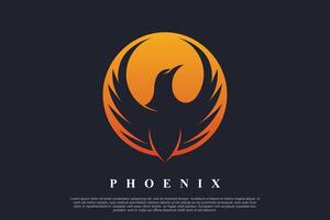 Phoenix logo design unique concept Premium Vector