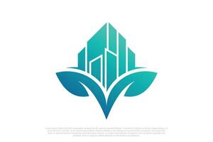 Nature city logo design vector template simple concept Premium Vector