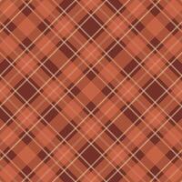 Tartan plaid pattern with texture and warm color. vector