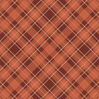 Tartan plaid pattern with texture and warm color. vector