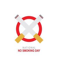 National No Smoking Day background. vector