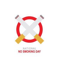 National No Smoking Day background. vector