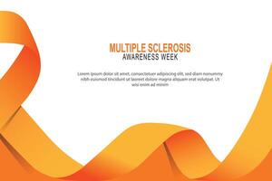 Multiple Sclerosis Awareness Week background. vector