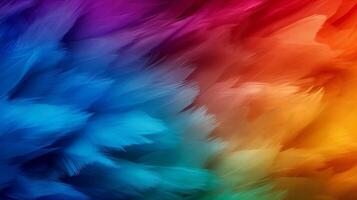 AI generated Rainbow Fluffy Feathers Abstract Texture background Highly Detailed photo