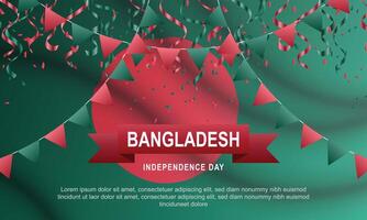 independencia día de Bangladesh antecedentes. vector