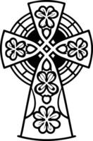 AI generated Traditional Celtic cross with ornament vector