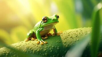 AI generated Cute Frog illustration photo