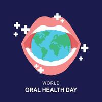 mundo oral salud día antecedentes. vector