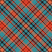 Tartan plaid pattern with texture and warm color. vector