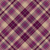 Tartan plaid pattern with texture and warm color. vector