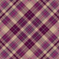 Tartan plaid pattern with texture and warm color. vector