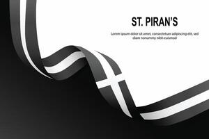 St Pirans Day background vector