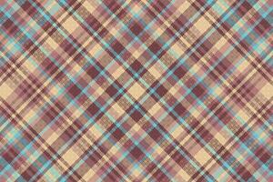 Tartan plaid pattern with texture and warm color. vector