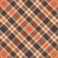 Tartan plaid pattern with texture and warm color. vector
