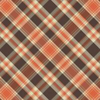 Tartan plaid pattern with texture and warm color. vector