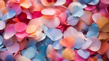 AI generated Floral Petal Confetti Abstract Texture background Highly Detailed photo