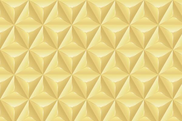 Abstract 3D geometric backgrounds. 3D gold shapes templates. Templates for banner, cover, poster, postcard. Optical 3D art.