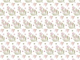 Elegant seamless pattern with spring flowers in pastel soft colors. vector