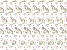 Elegant seamless pattern with spring flowers in pastel soft colors. vector