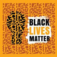 Hand drawn flat design Black Lives Matter Instagram posts template. vector