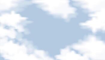 Abstract clouds on a blue-sky background. Vector illustration.