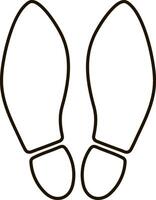pie impresión pie Zapatos icono humano huella silueta cuidado de los pies viaje descalzo vector