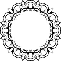 Frame Coloring page book Sketch border vector illustration