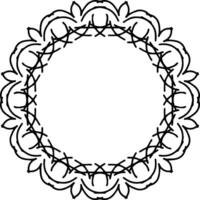 Frame Coloring page book Sketch border vector illustration