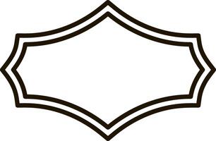 Sketch badge icon Frame border vector illustration