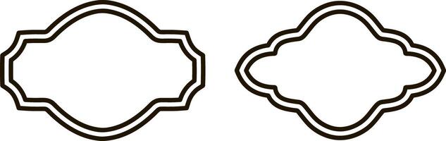 Sketch badge icon Frame border vector illustration