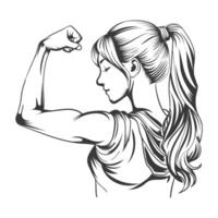 Younger beautiful girl gym vector deisgn