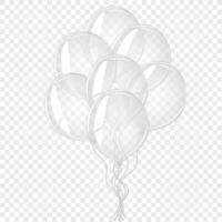 Balloons. Soap bubble, crystal glass heart. Great for valentine and mother's day cards, wedding invitations, party posters and flyers. Vector illustration