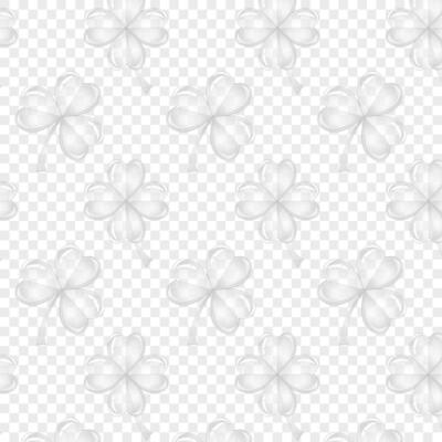 Seamless pattern clover leaf. St Patrick's Day symbol, Irish lucky shamrock. Endless repeated backdrop, texture, wallpaper