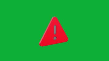 realistisch 3d rot warnen Warnung Symbole zum Ihre Projekte video
