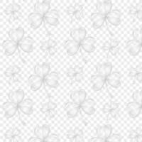 Seamless pattern clover leaf. St Patrick's Day symbol, Irish lucky shamrock. Endless repeated backdrop, texture, wallpaper vector