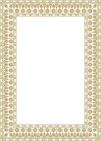 Vector golden square Egyptian ornament. Endless Rectangle, Ring of Ancient Egypt. Geometric African frame