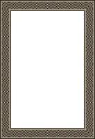 Vector golden and black square Yakut ornament. An endless rectangular border, a frame of the northern peoples of the Far East